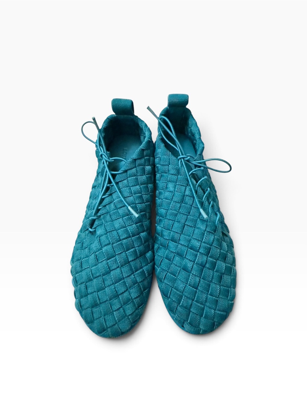 Bottega Veneta Teal Woven Lace-Up Sneakers,NWOT,Size12.5,SZ43 women sneakers